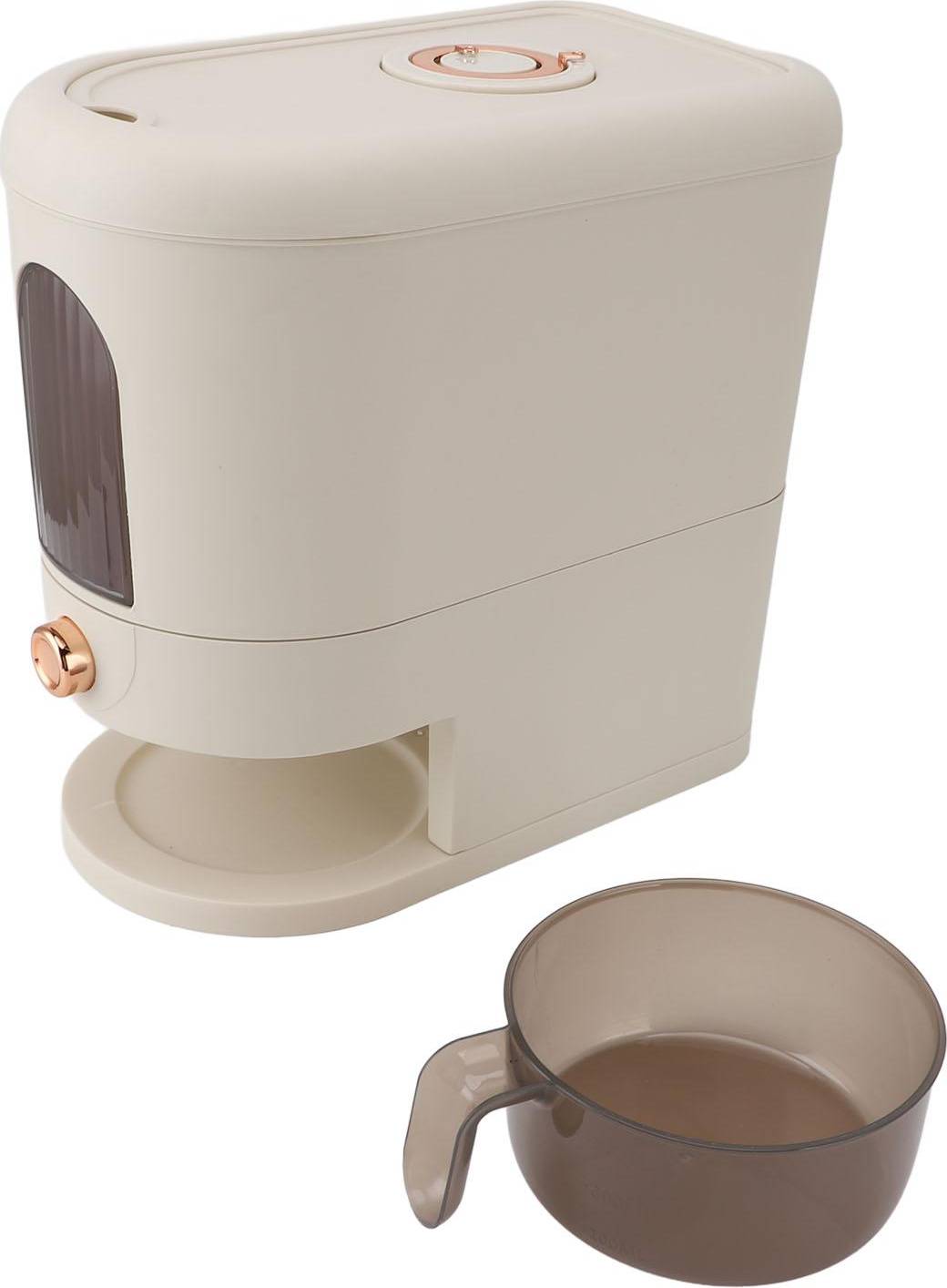 Tomtop Jms 5kg Capacity Rice Dispenser Large Grain Container Kitchen Storage