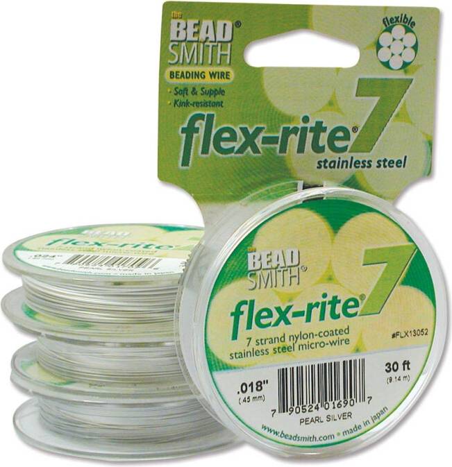 Flex-Rite 7-Strüngiger Perlendraht Edelstahl