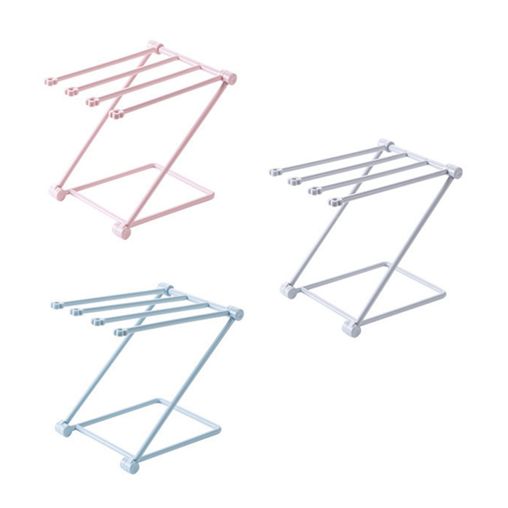 SEM Foldable Vertical Cloth Holder Rag Rack Dish Drainer