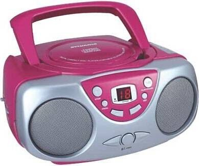 Girls Portable CD-R For CD Player Boombox Pink