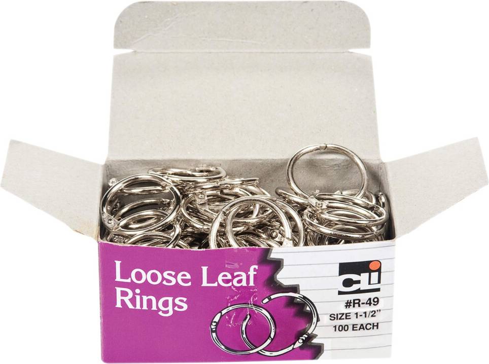 Loose Leaf Book Rings - Silver