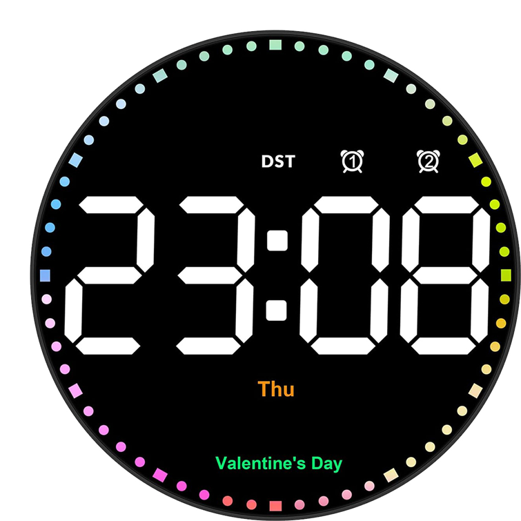 Sans Marque Digital 10 Inch LED Wall Clock