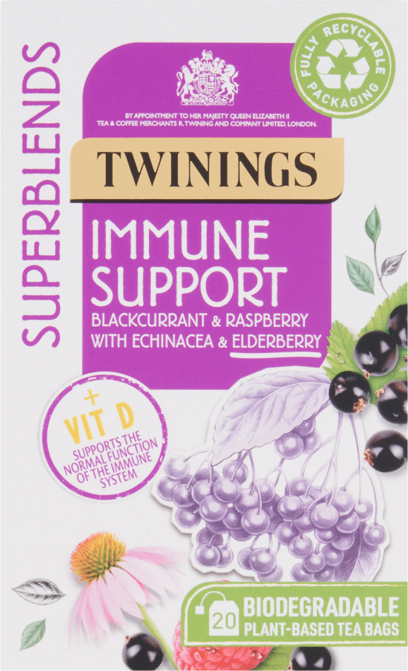 Twinings Immune Support Blackcurrant Raspberry 20 Tea