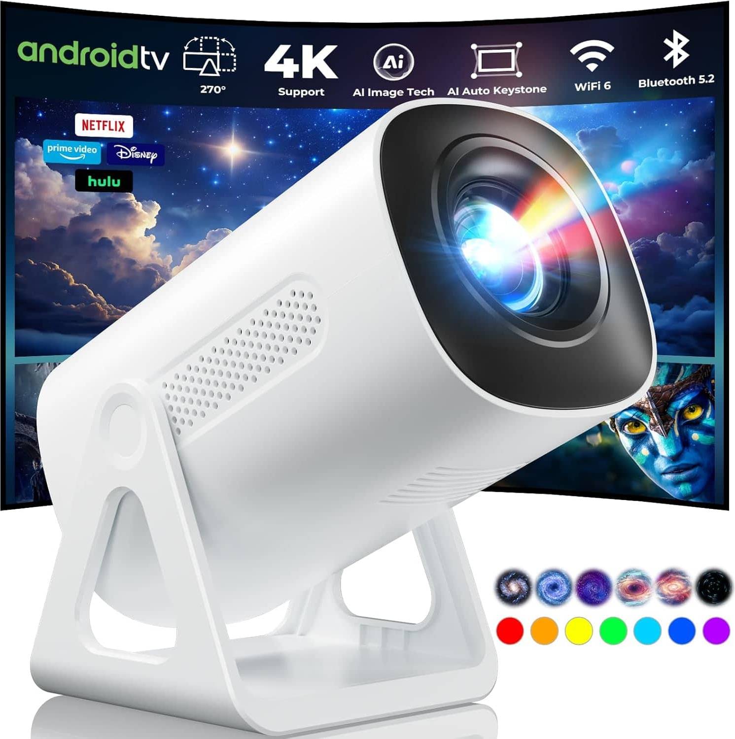 Wifi projector Elephas Portable WiFi Bluetooth Projector 4K
