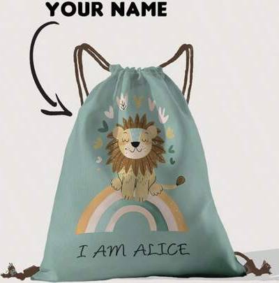 Shein Customized Name Pattern Drawstring Backpack - Print Your Ow
