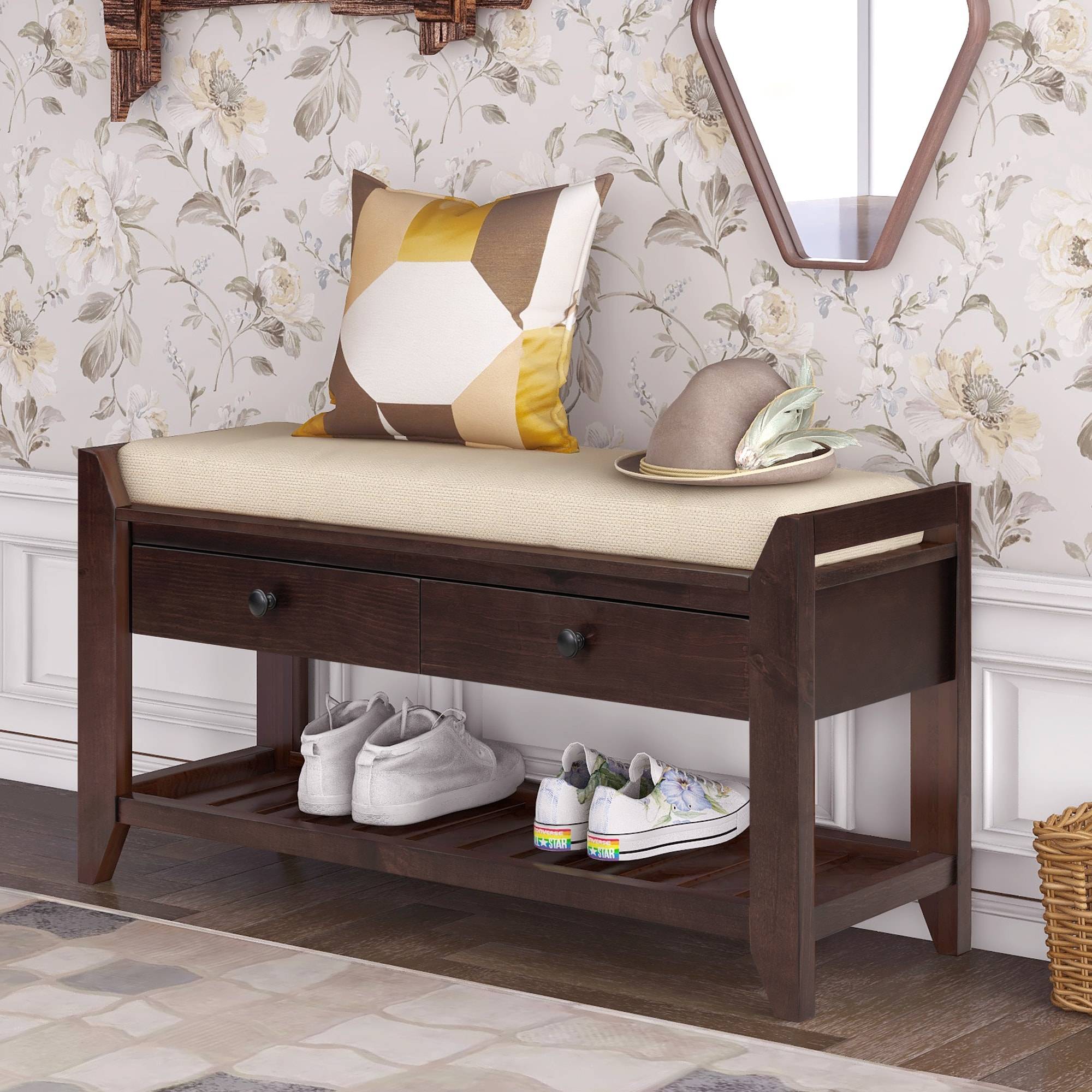 Shoe bench ModernLuxe Shoe Rack WF195386AAP Storage Bench