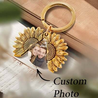 Shein Custom Photo Stainless Steel Locket Keychain