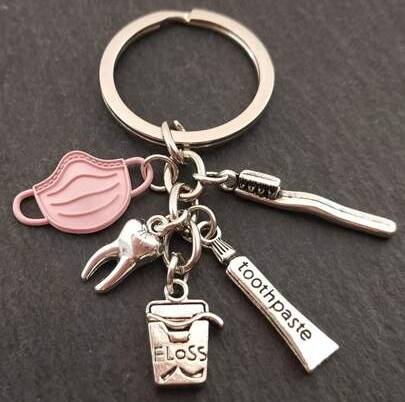 Shein Dentist Keychain Teeth Toothpaste Toothbrush - Personalized