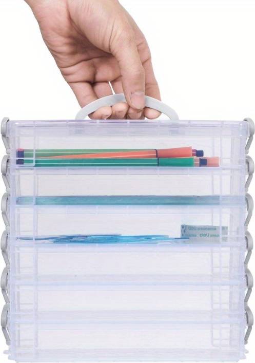 Temu 6 Layers Portable Color Pencil Storage Box
