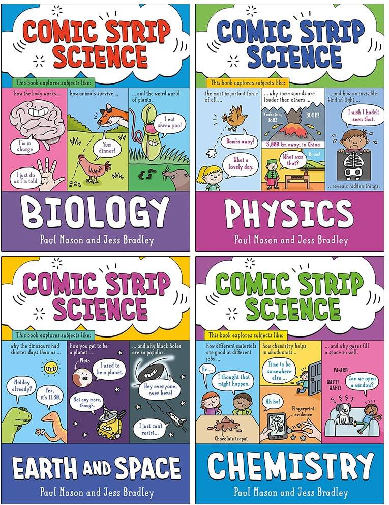 Comic Strip Science Series 4 Books Collection Set