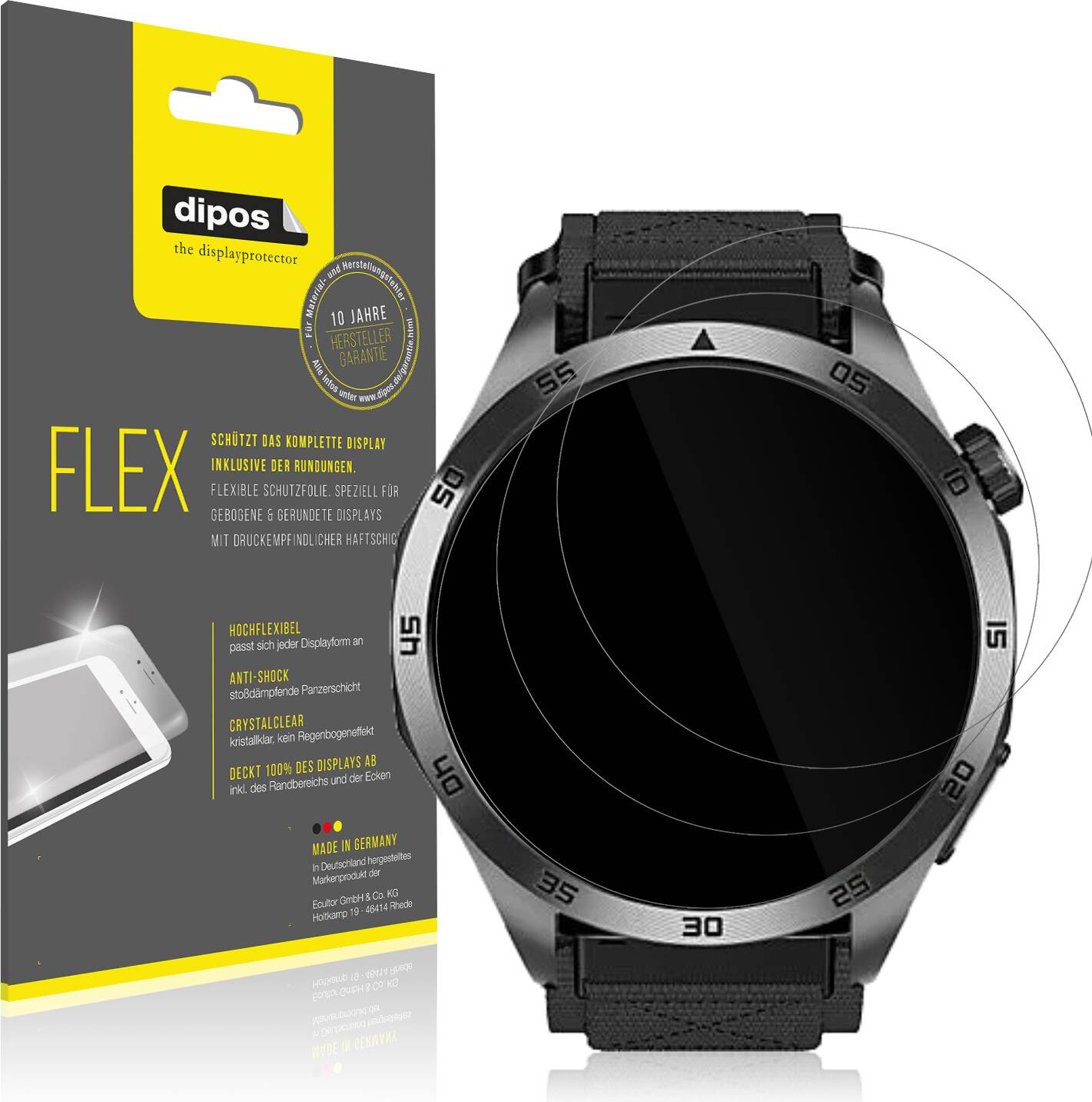 Dipos Knauermann Pro 3 Rund Fan Screen Protector