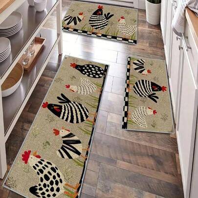Shein 3D Sponge Material Carpet With Rural Style