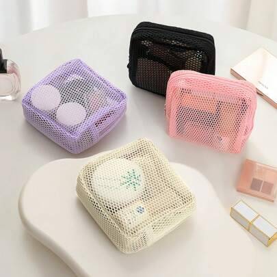 Shein Large Capacity Transparent Mesh Pouch