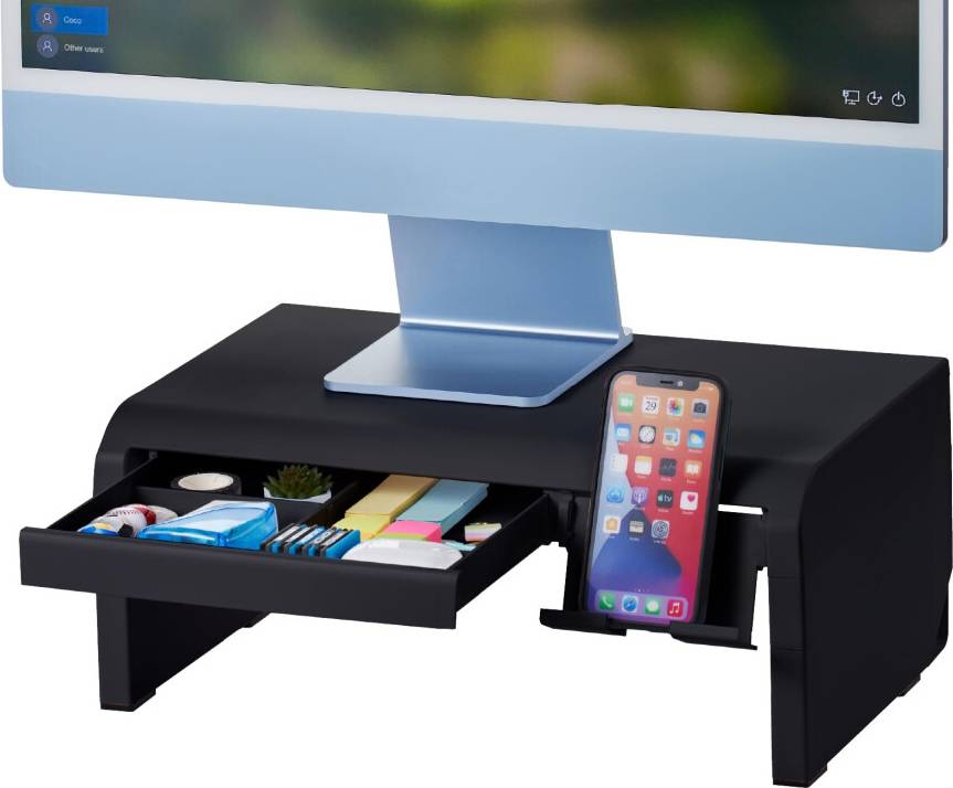 Bostitch Konnect Adjustable Monitor Riser with Drawer