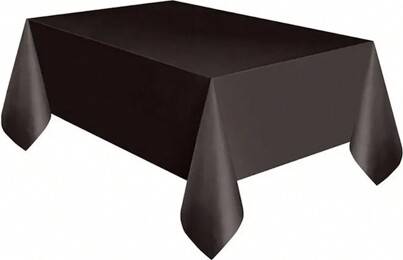 Black table cloth Shein Disposable Plastic Table Cover Rectangle