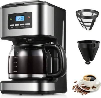 Shein Filter Coffee Machine Programmable Drip 1.8L
