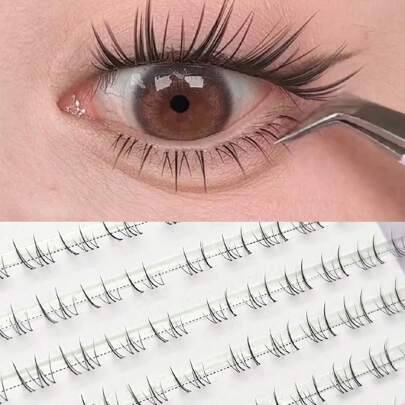 Shein High Capacity 10 Rows Natural Appearance Lash Clusters - Transparent