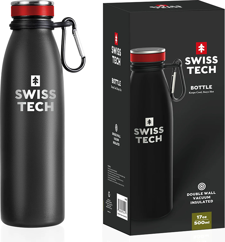 Swiss Tech Sort Termoflaske 0.5L