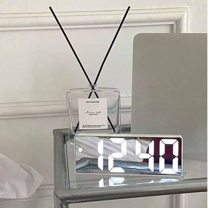 Shein Multicolor LED Mirror Desk Clock