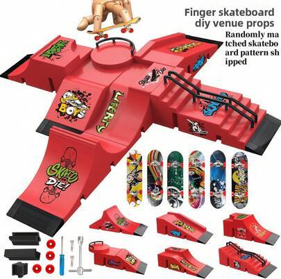 Skateboard ramp Shein 6-In-1 Fingerboard Ramp Set