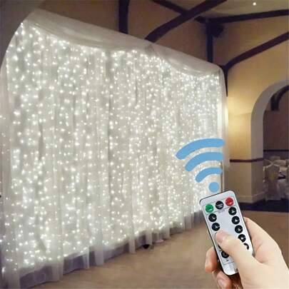 Shein LED Curtain Lights With Remote Control String Light