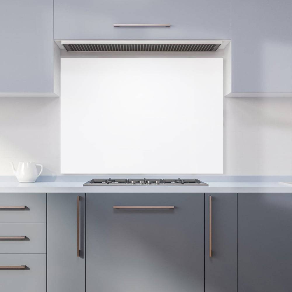 Warren Reed Pure White Glass Kitchen Splashback 65 x 90 cm Splash Guard