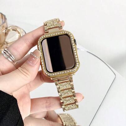 Shein Rose Gold Breathable Premium Rhinestone Strap