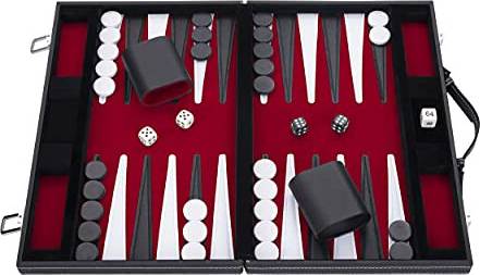 Backgammon 15 Open Inlaid Velvet Field