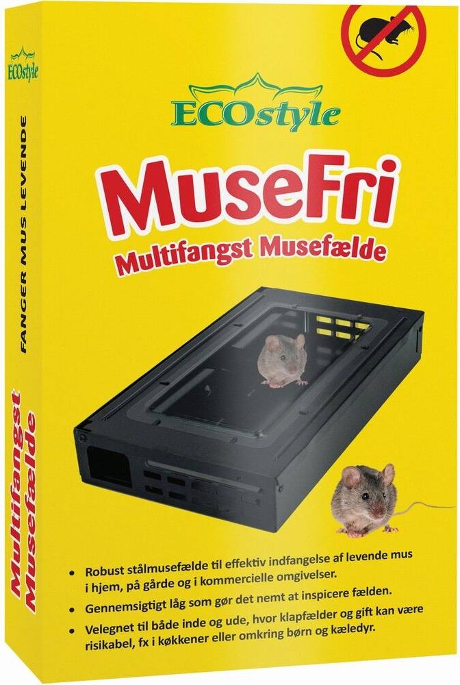 Multifangst Musefælde Sort