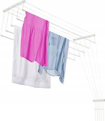 Clothes drying rack Kadax Ceiling Clothes Airer Mounted Drying Rack With Steel Rods - White