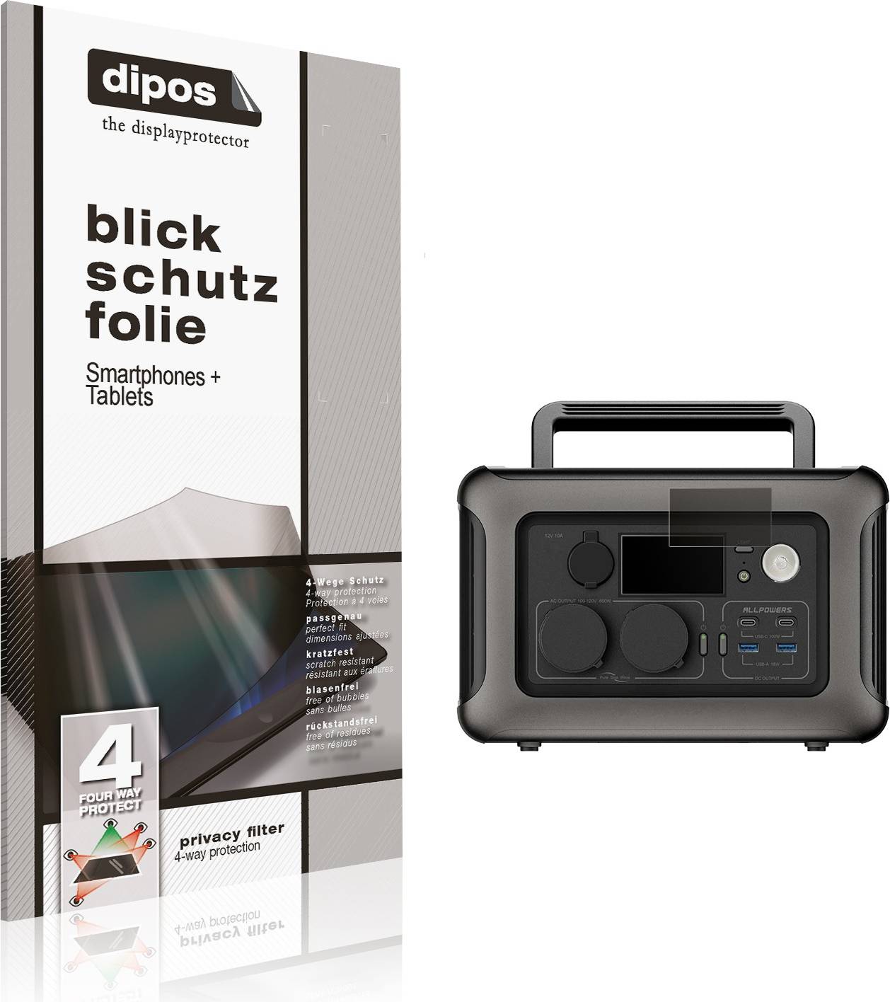 Dipos Allpowers R600 Privacy Filter Screen Protector