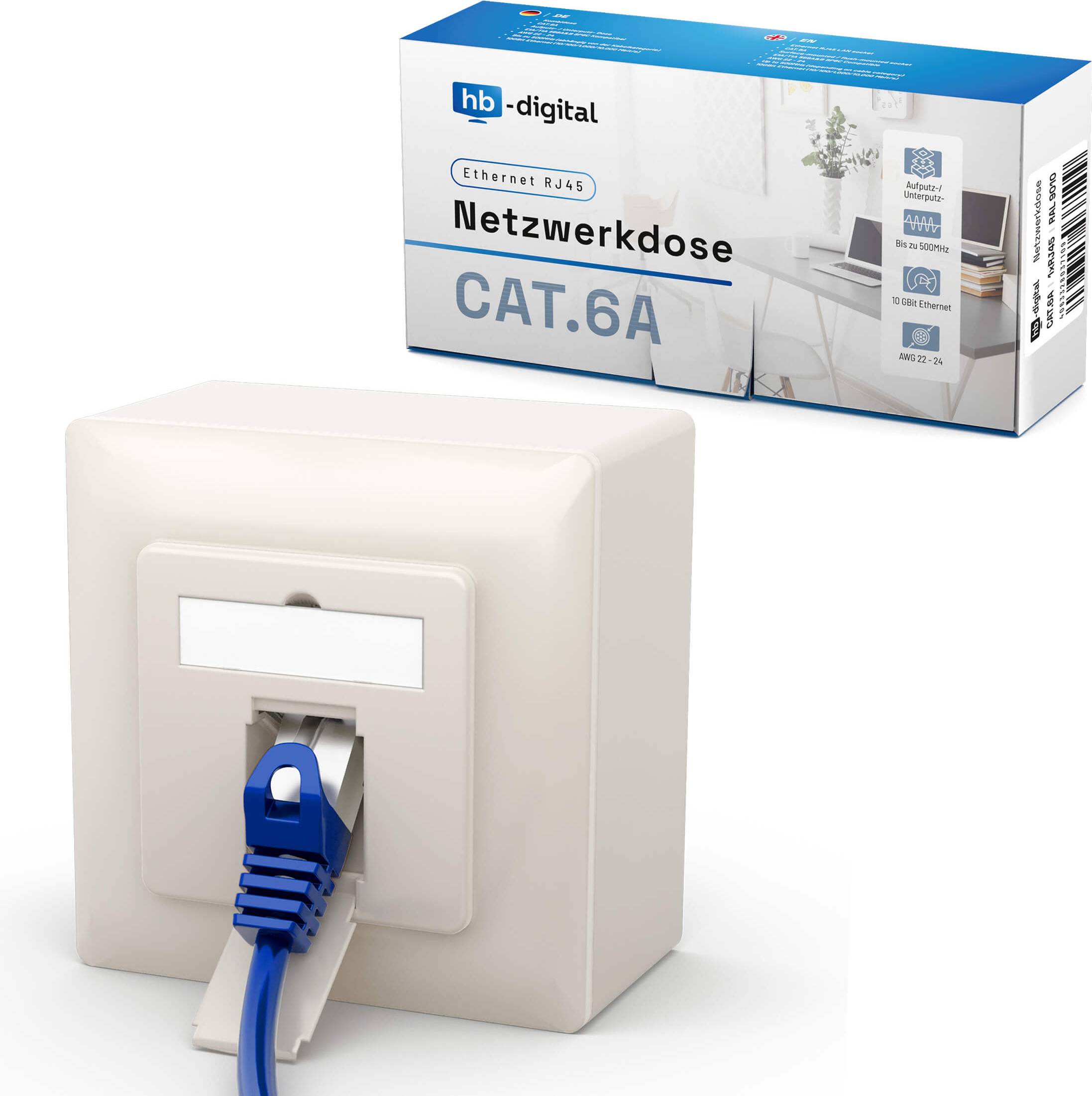 Prise Réseau CAT6a 1x Port RJ45