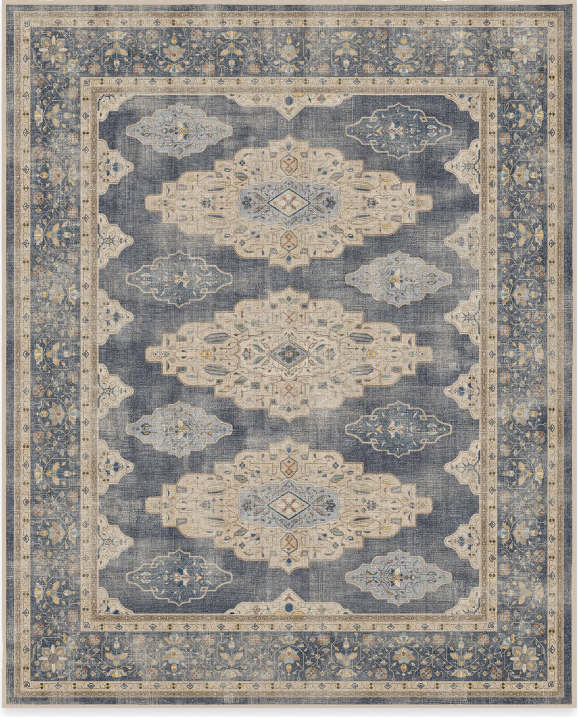 Ruggable 8 x 10 ft Chenille Rug Blue