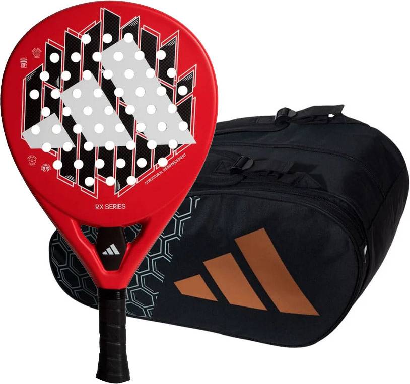 Adidas padel racket adidas RX Series Red Racket Control Bronze Bag