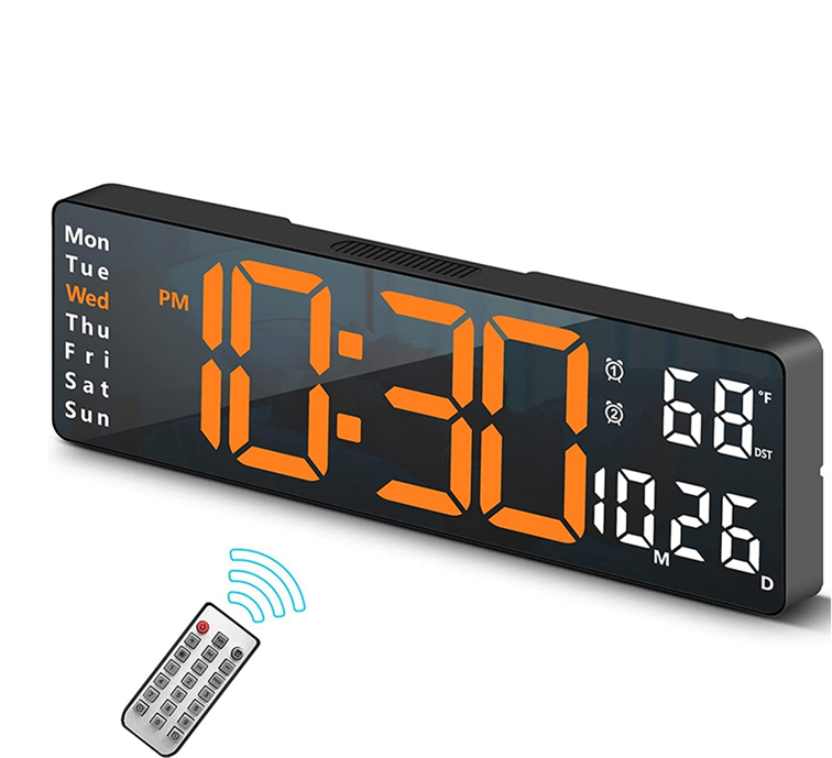 Spactz 13 Inch Large Display LED Digital Wall Clock