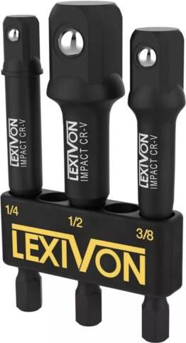 Lexivon Impact Grade Socket Adapter Set LX-101 Socket Bit