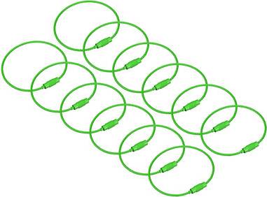 Uxcell 6-Inch Cable Key Rings 6-Inch - Emerald Green