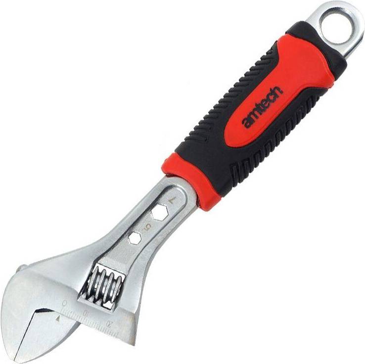 AmTech Injected Grip 8'' Adjustable Wrench