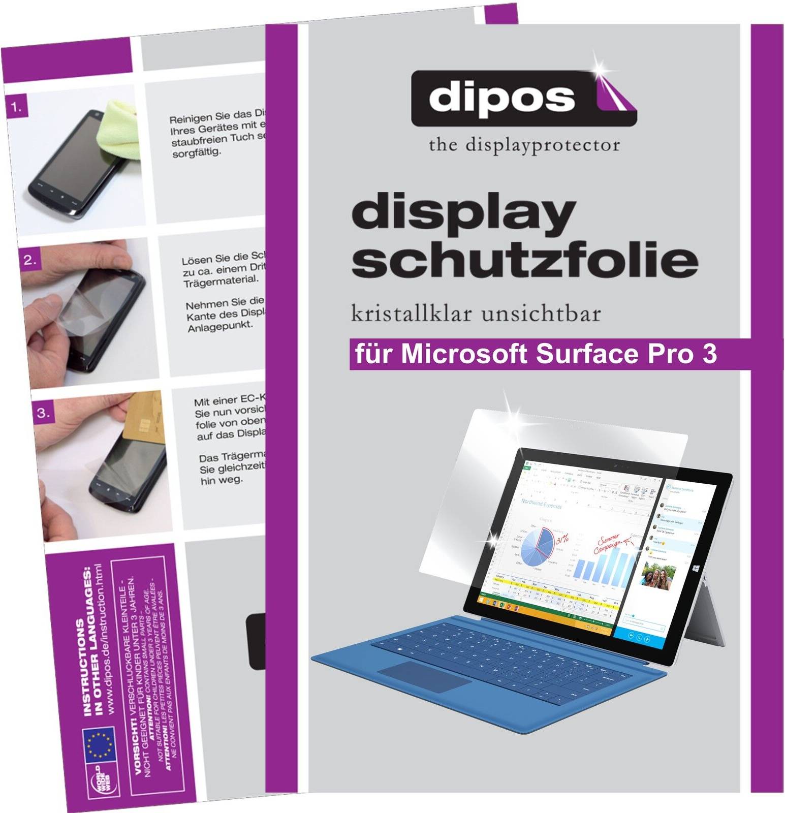 Dipos 2x Screen Protector Surface Pro 3