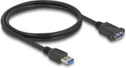 DeLock USB Forlængerkabel 1m Sort