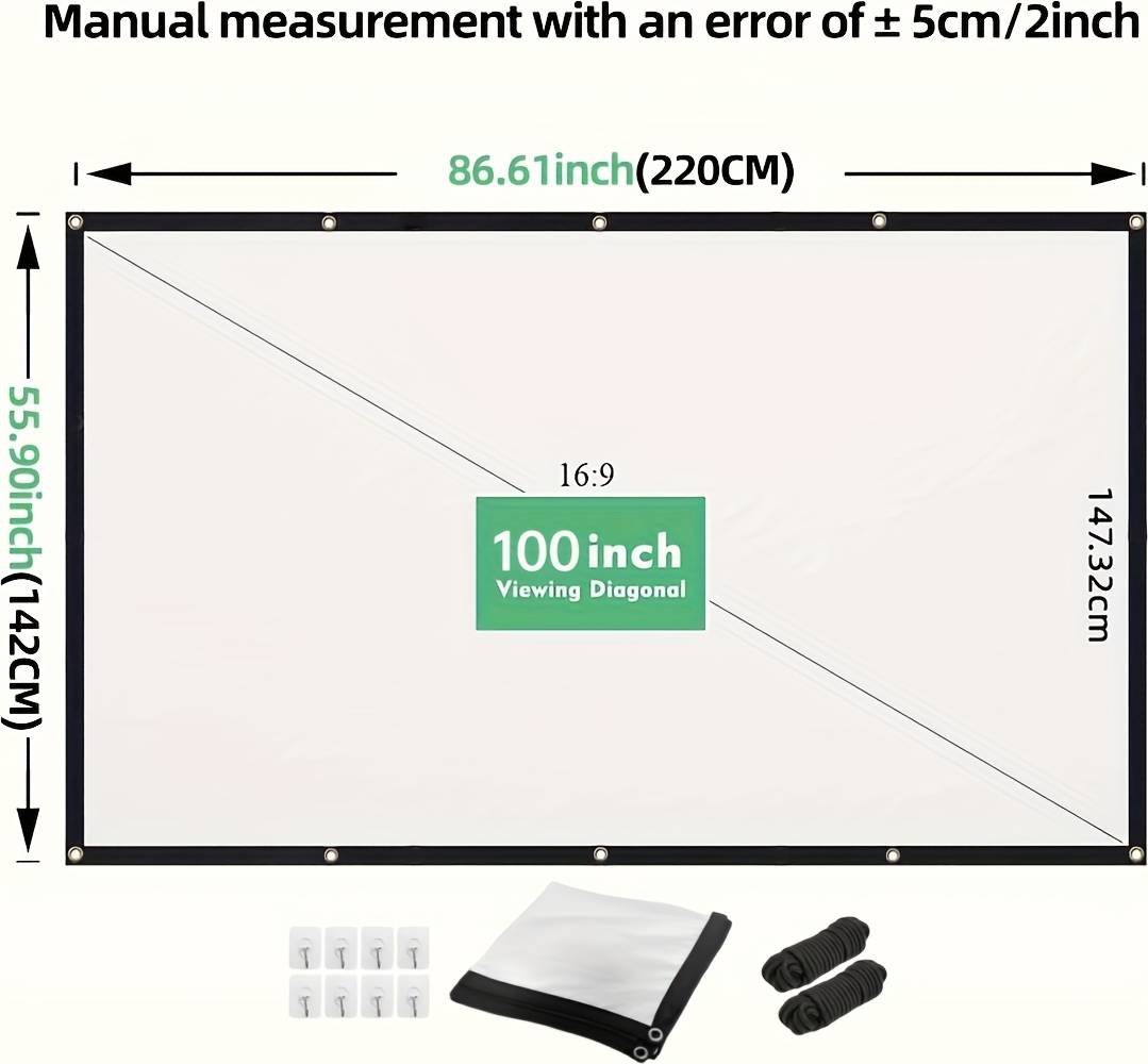 Temu Compact Portable Projection Screen