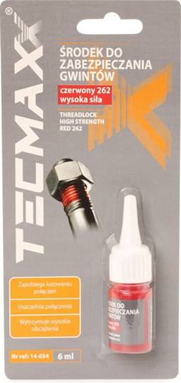 Tecmaxx 14-034 Threadlocker Red 6ml