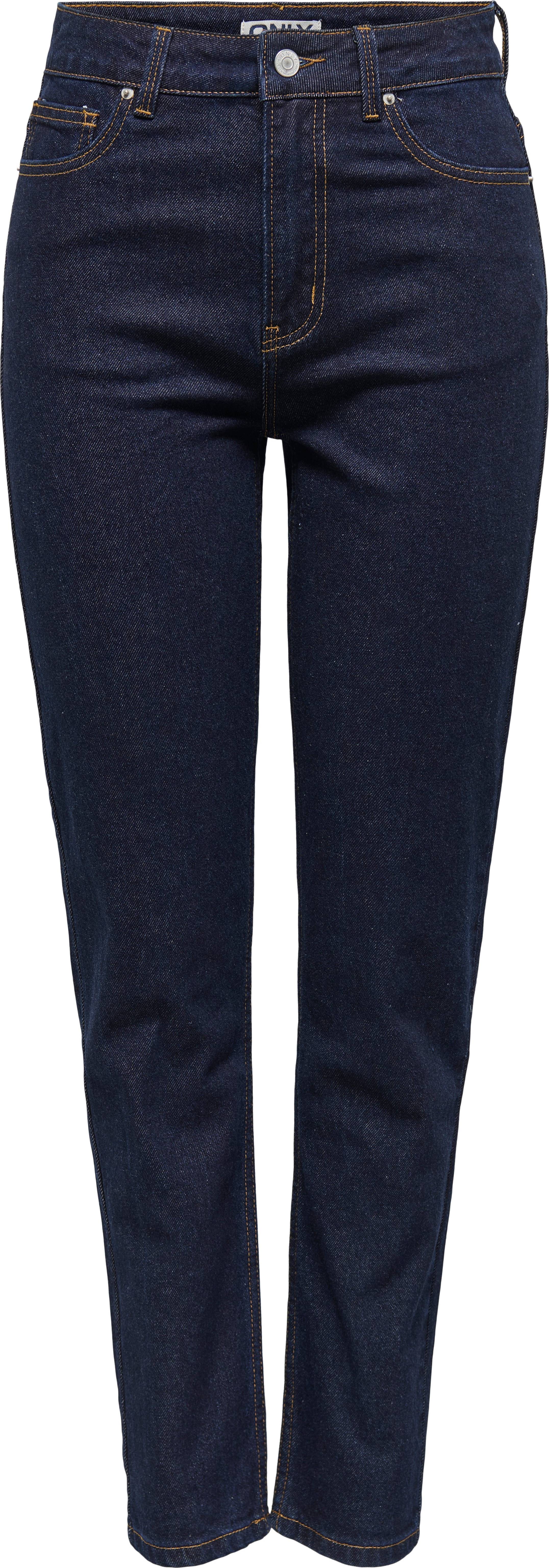 Only Hög Midja Rak Passform Jeans