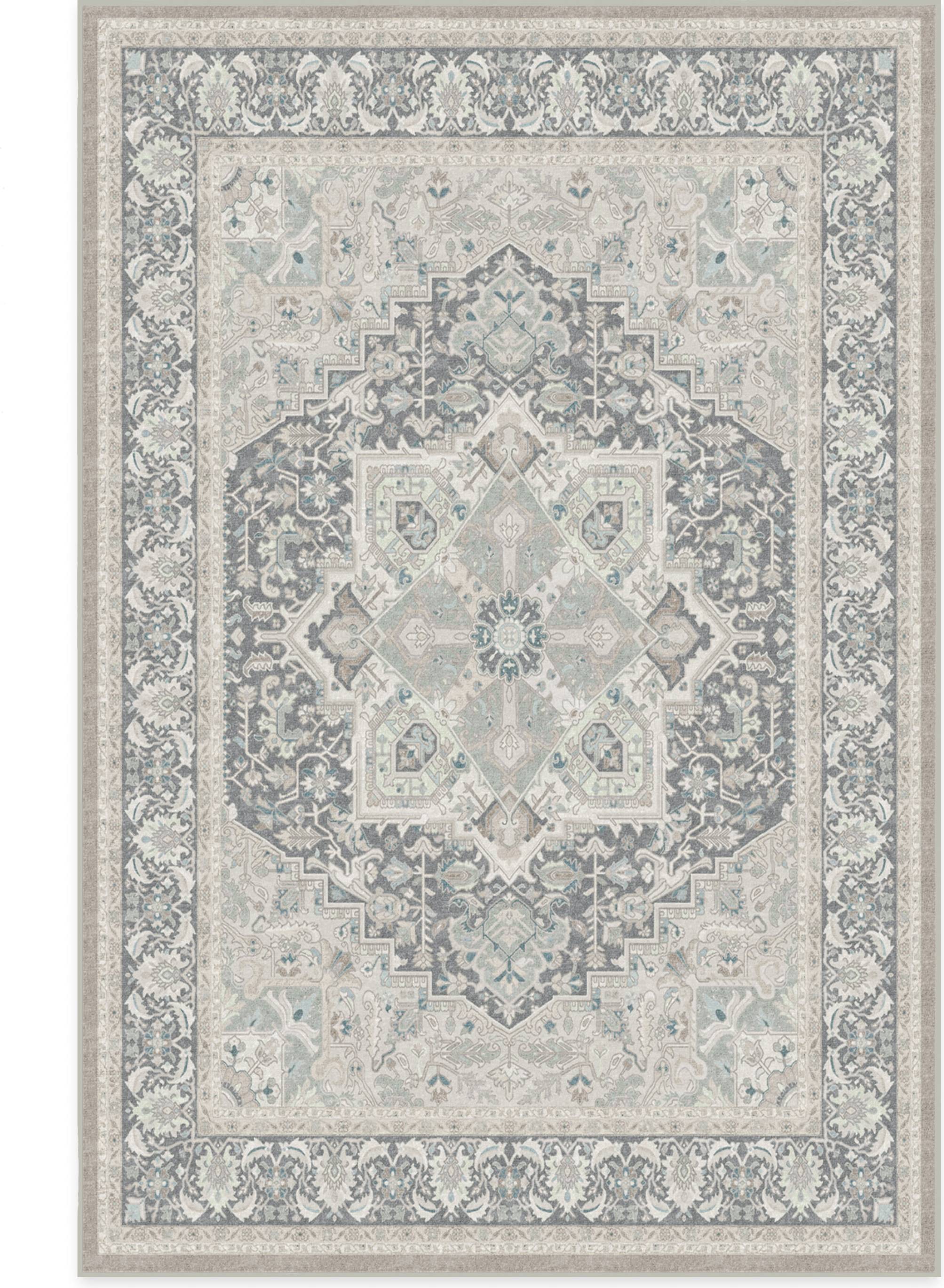 Ruggable 6 x 9 ft Chenille Rectangular Indoor Rug Blue