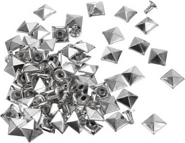 Uxcell 100 Set Square Pyramid Leather Rivets 8mm