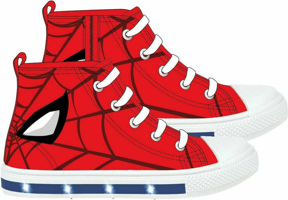 Group PVC Sole With Lights High Trainers - Rouge