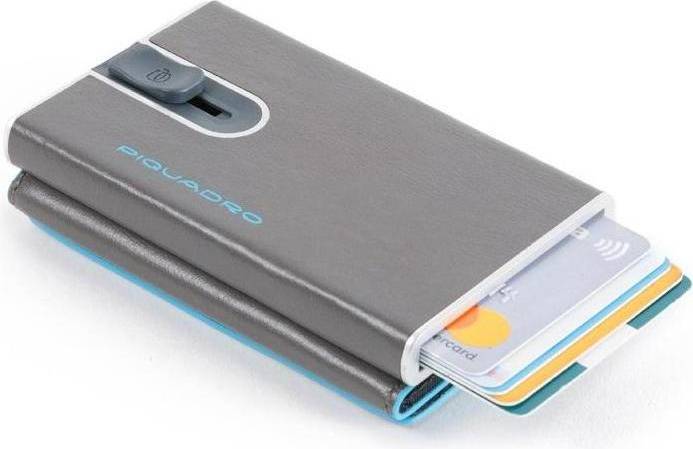 Blue Square Leather Card Holder System