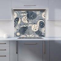 Warren Reed Abstract Moon and Stars Kitchen Splashback 600mm x 600mm Splash Guard