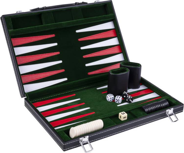Backgammon 15 Open Inlaid Velvet Field