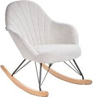 Beliani Fabric Polyester Seat Rocking Chair